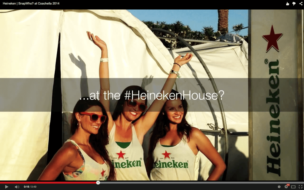 Heineken House video Snapchat