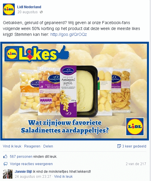 Facebook Lidl Saladinettes