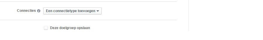 Connectietype toevoegen Facebook Ads