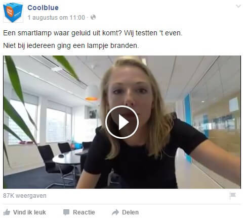 CoolBlue op Facebook Persoonlijke aanpak en je gezicht laten zien