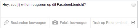 Facebook Messenger bericht