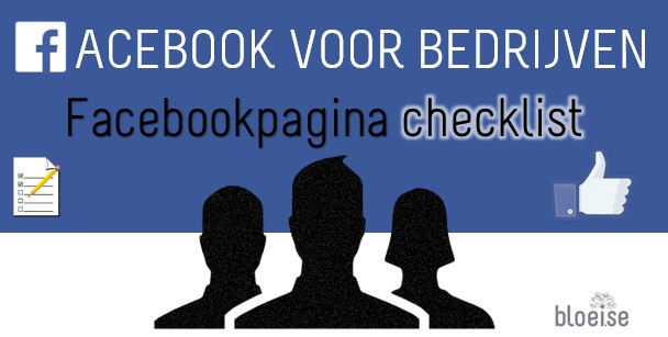 Facebookmarketing banner voor Facebookpagina checklist