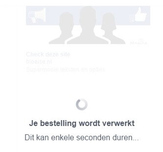 Je Bestelling wordt verwerkt - Facebook ads