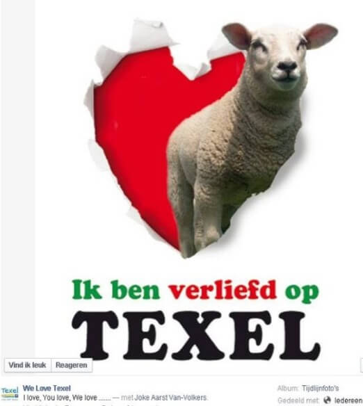 Verliefd op Texel door Facebookpagina We Love Texel van VVV Texel