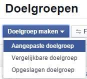 Facebook Ads Aangepaste Doelgroep aanmaken