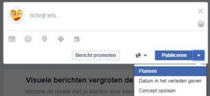 Facebookbericht inplannen