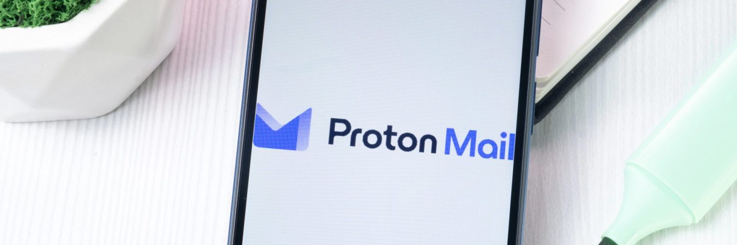 New York, USA - 1 August 2024: ProtonMail Logo on Phone Screen, Icon on Display.