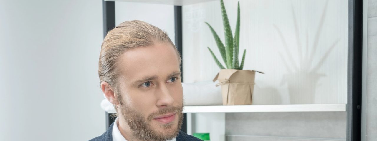 handsome blond businessman