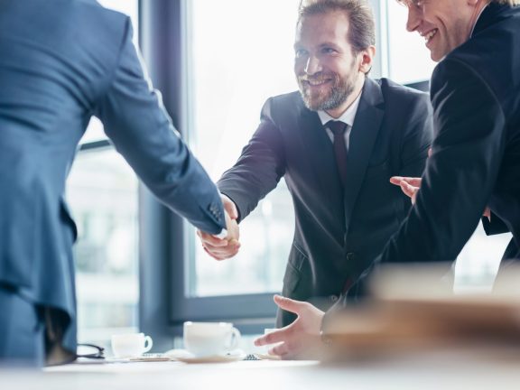 businessmen shaking hands