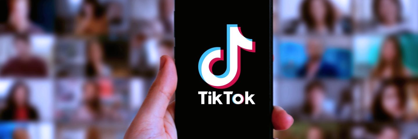 Smart phone with TIK TOK logo, which is a popular social network on the internet.United States, Canada, Wednesday, January 27, 2022