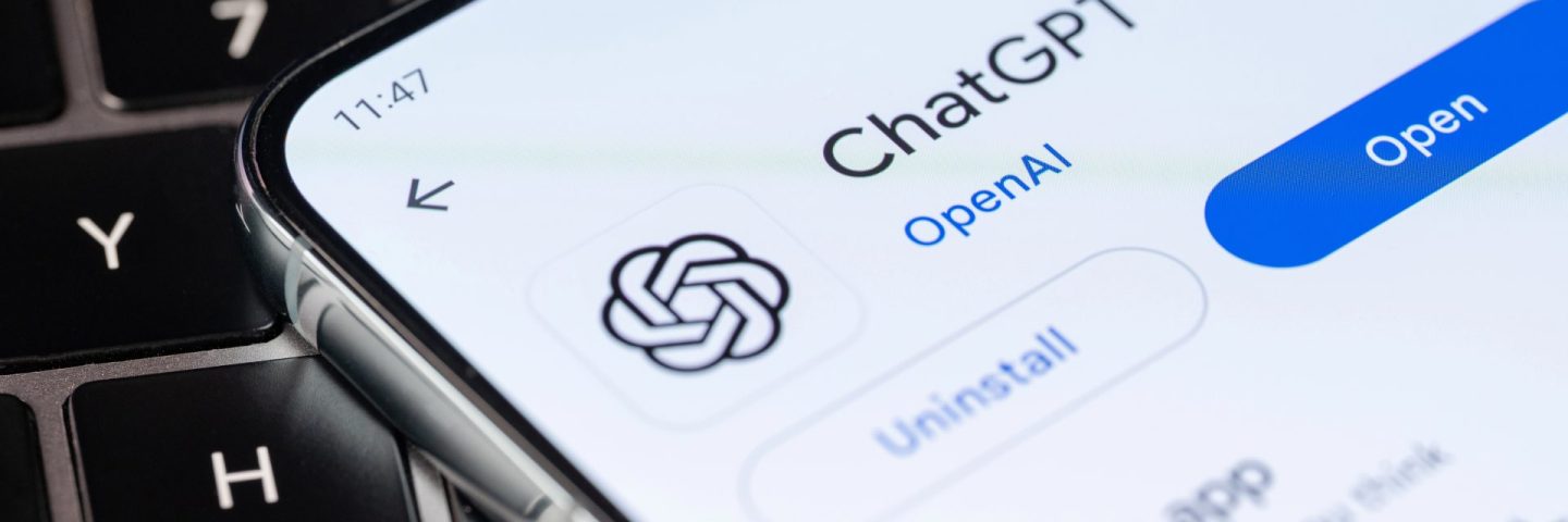 New York, USA - July 31, 2023: ChatGpt uninstall menu in google store on smartphone screen close up