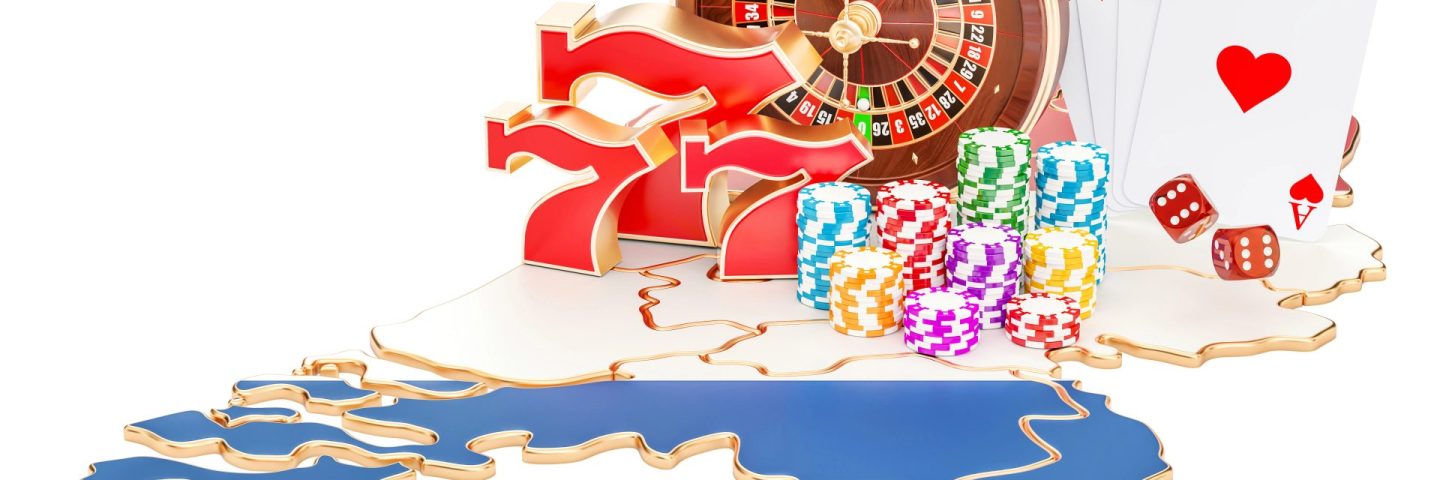 Casino and gambling industry in the Netherlands concept, 3D rend