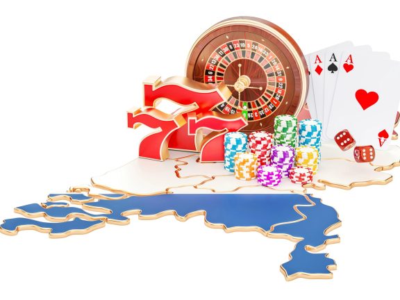 Casino and gambling industry in the Netherlands concept, 3D rend