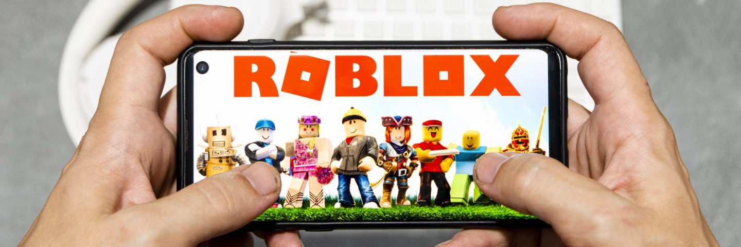 Sao Paulo, Brazil - march 29, 2021:Roblox is an open-world, multiplatform and multiverse simulation based MMORPG and MMOSG.