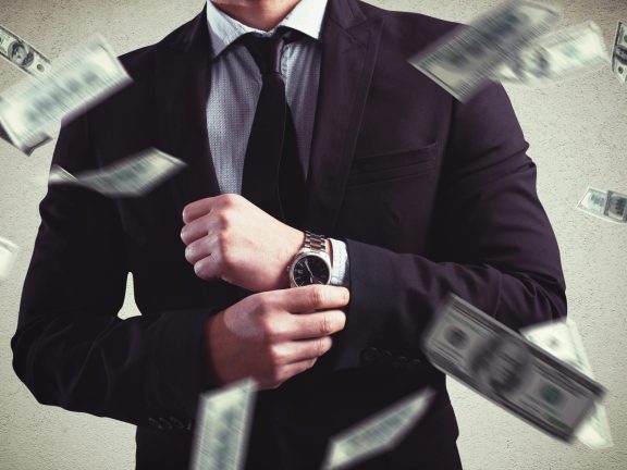 Rich Man with Clock