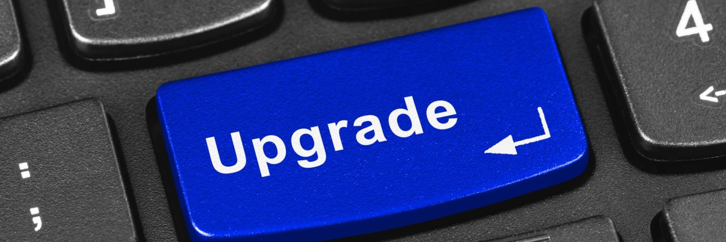 Computer notebook keyboard with Upgrade key