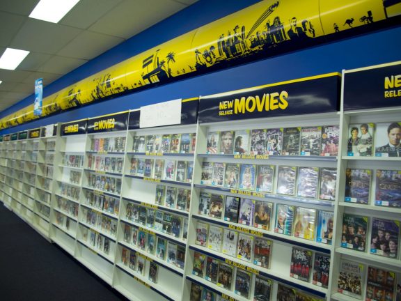 PERTH, AUSTRALIA - March 13, 2019: The last Blockbuster video store in Australia closing down in the suburb of Morley