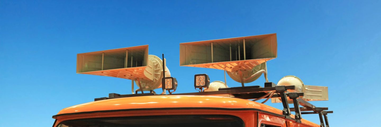 A Car with Loud-speakers