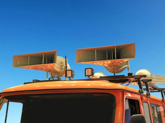 A Car with Loud-speakers