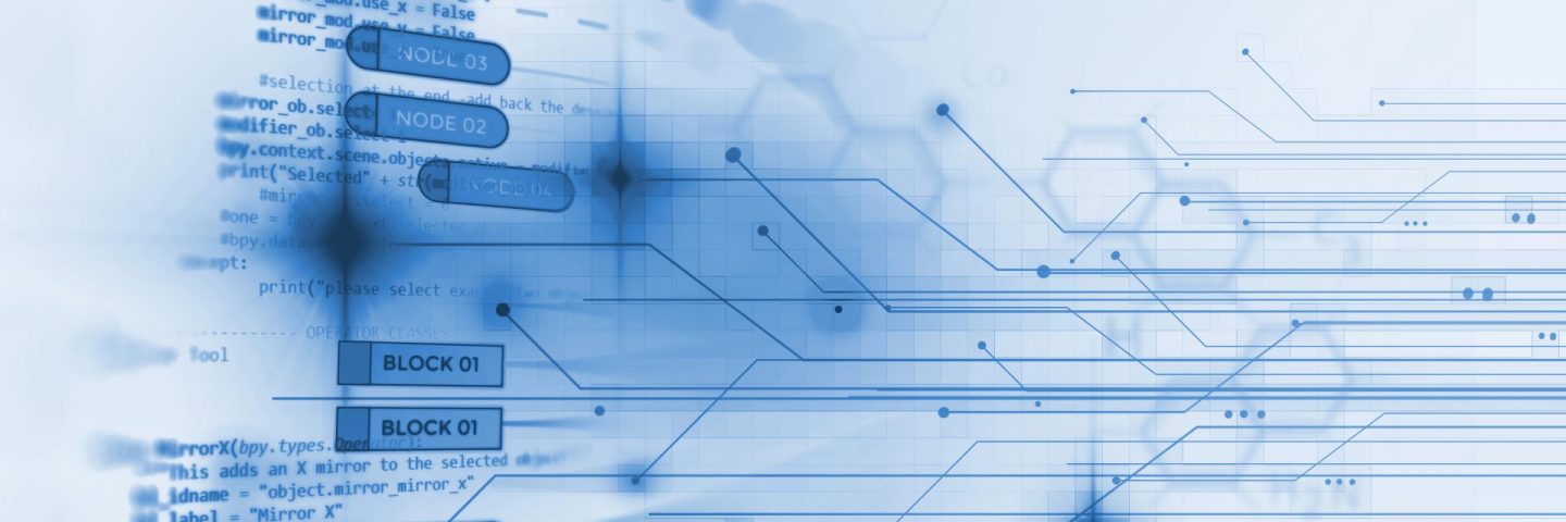 Block chain network concept on technology background