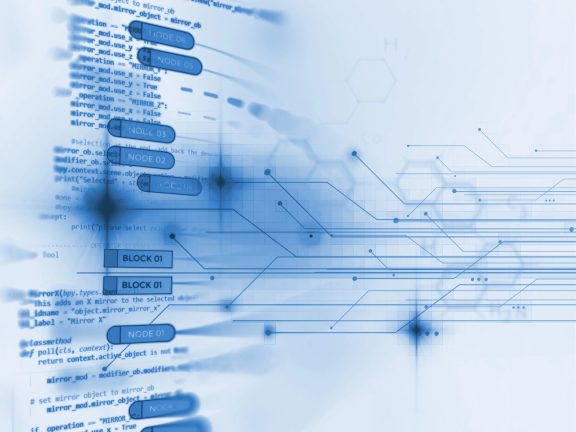 Block chain network concept on technology background