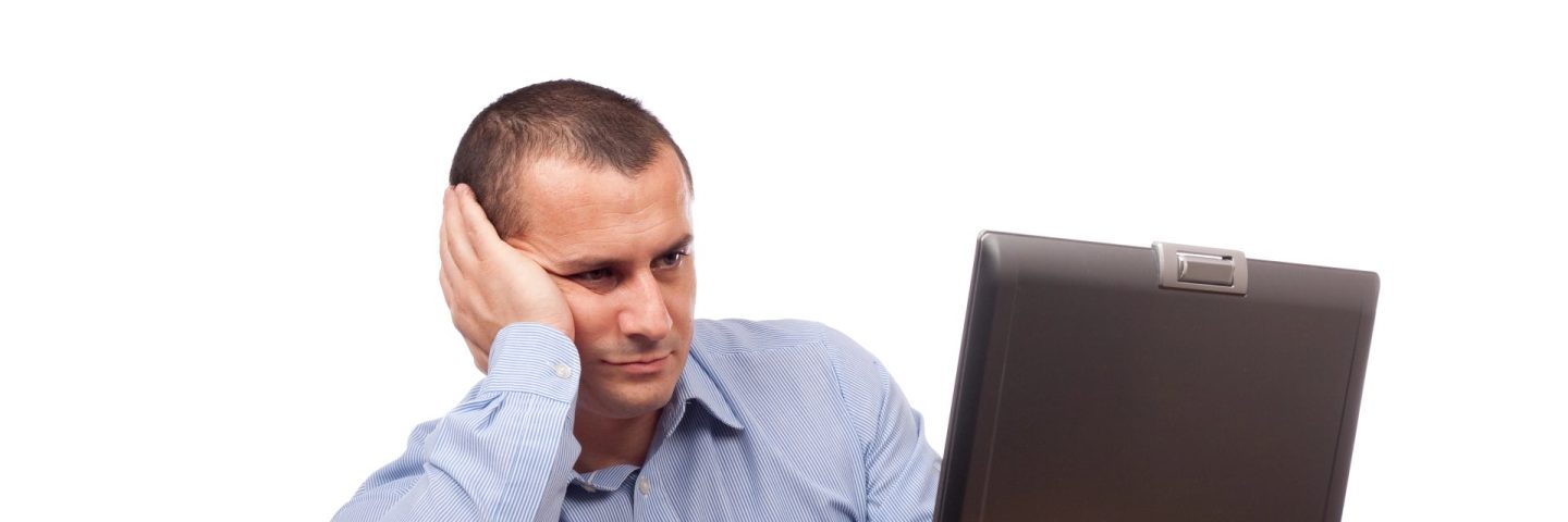 Businessman at laptop