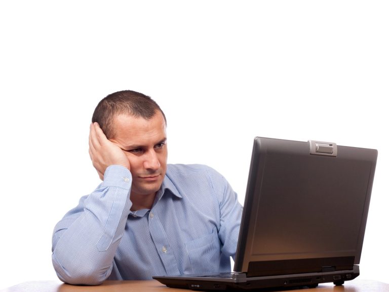 Businessman at laptop