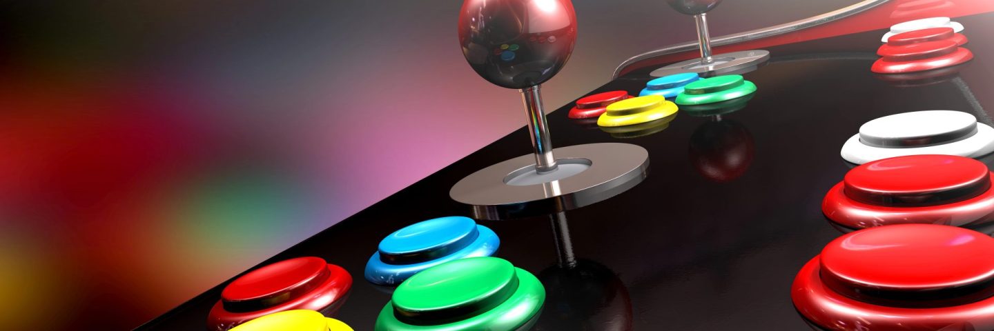 Arcade Control Panel With Joystick And Buttons