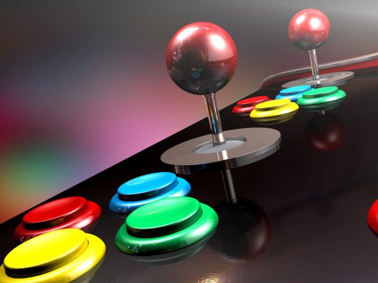 Arcade Control Panel With Joystick And Buttons