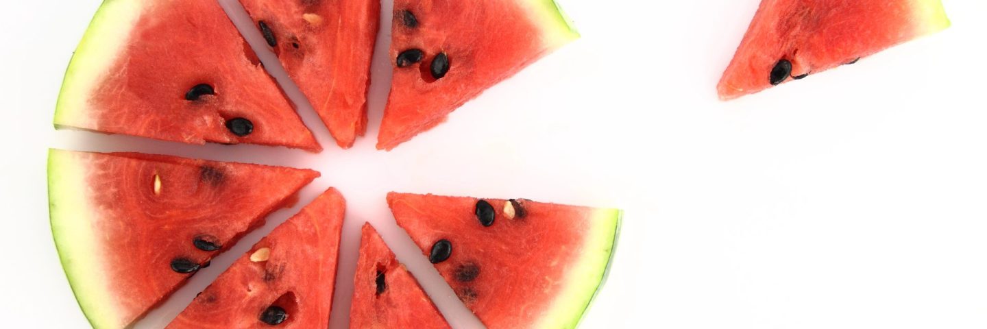 Pie chart of watermelon slices