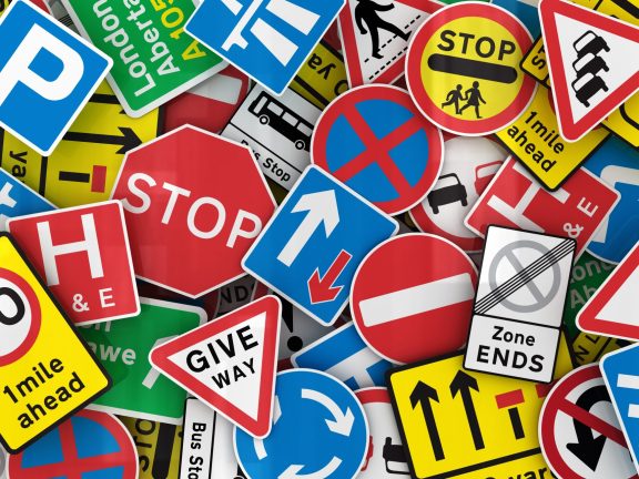 Many British traffic signs